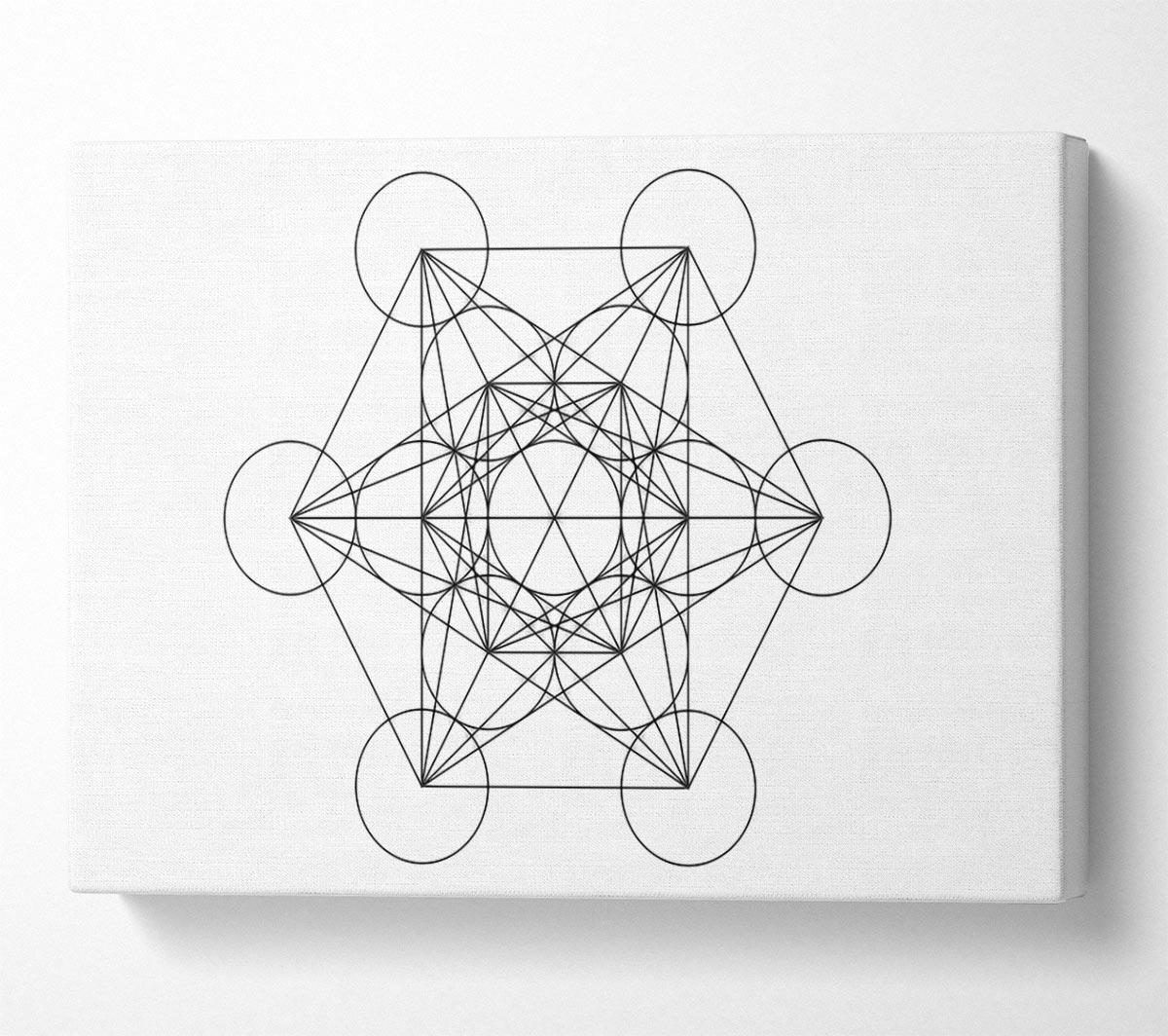 Metatrons Cube Drawing Canvas Wall Art