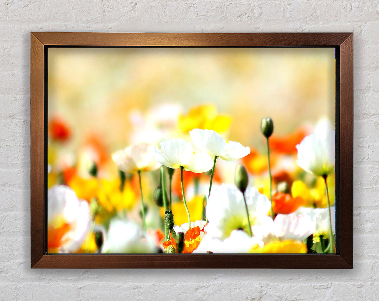 Colourful Summer Flowers Framed Wall Art