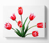 Red Pink Tulips Canvas Wall Art