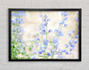 Blue Small Flowers Framed Wall Art