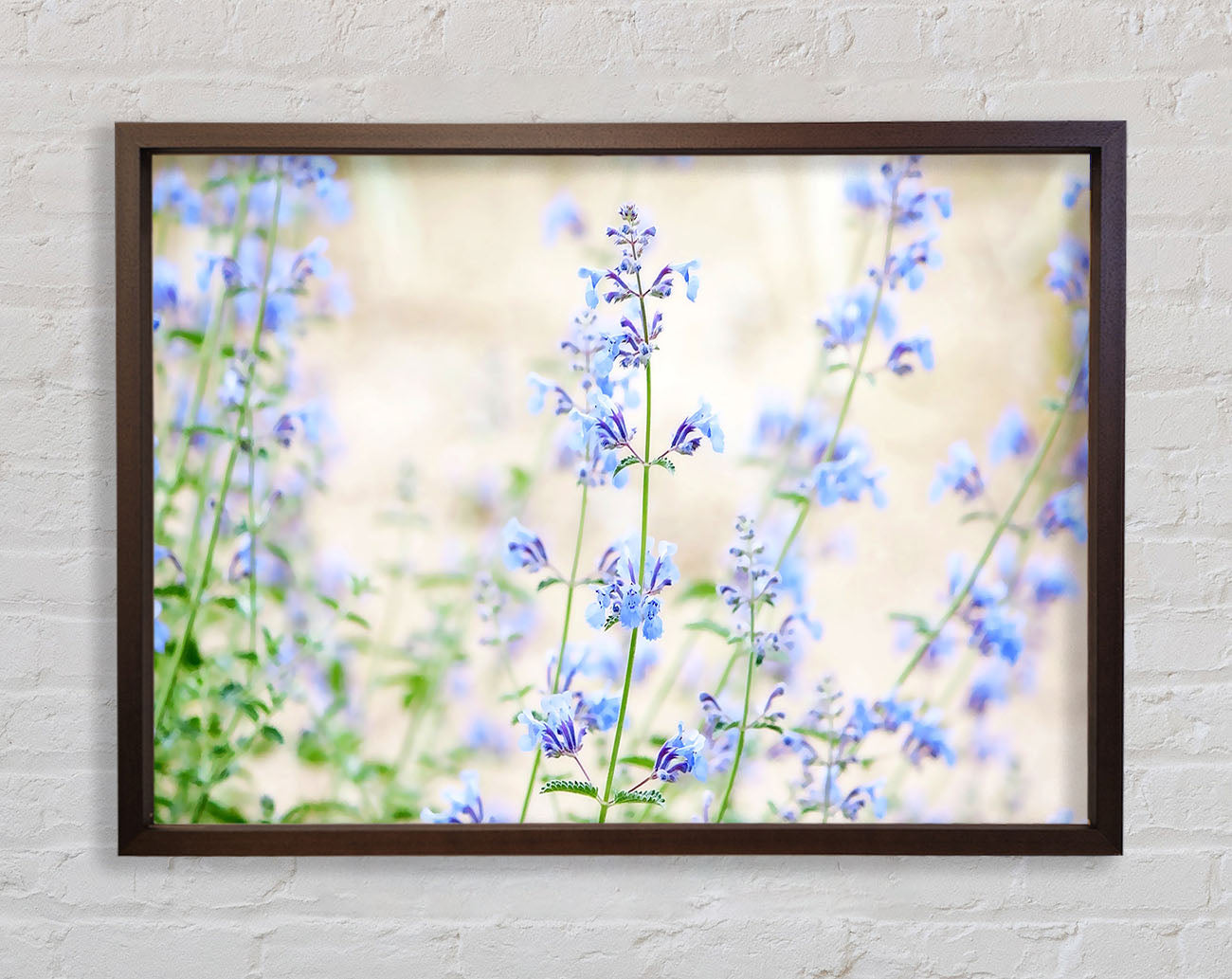 Blue Small Flowers Framed Wall Art