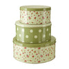 Rose Cottage Set Of Three Round Storage Tins