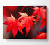 Winter Red Leaves Canvas Wall Art