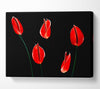 Beatiful Red Night Flowers Canvas Wall Art