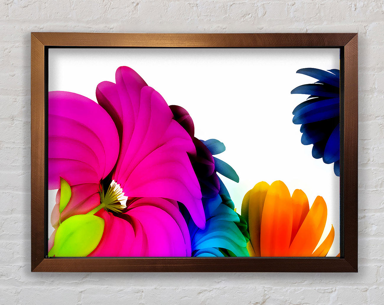 Colourful Vibrant Petals Framed Wall Art