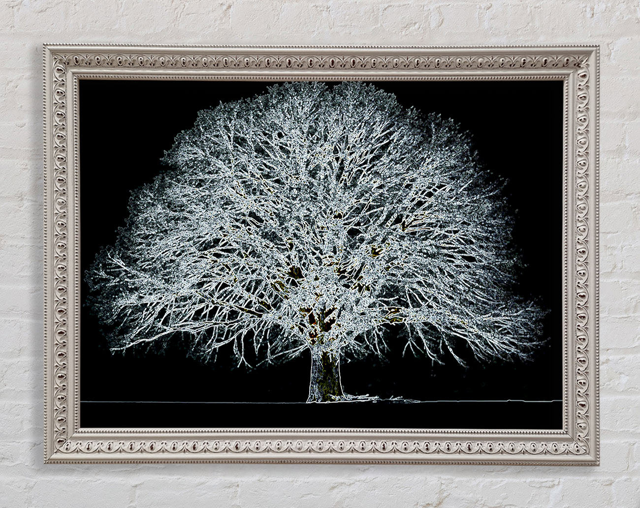 Abstract Neon Floral 34 Framed Wall Art