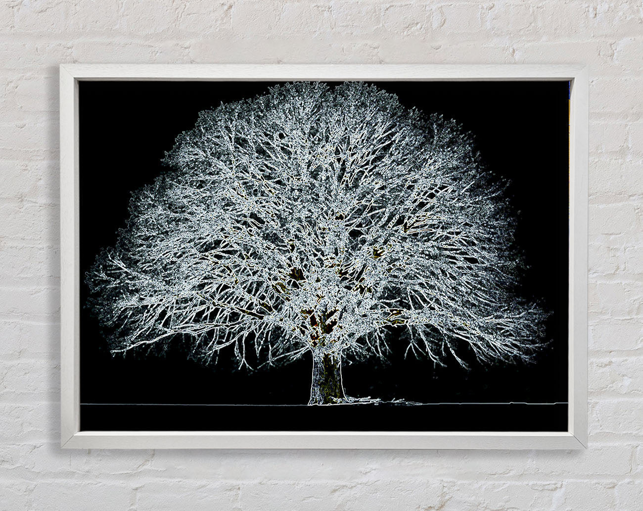 Abstract Neon Floral 34 Framed Wall Art