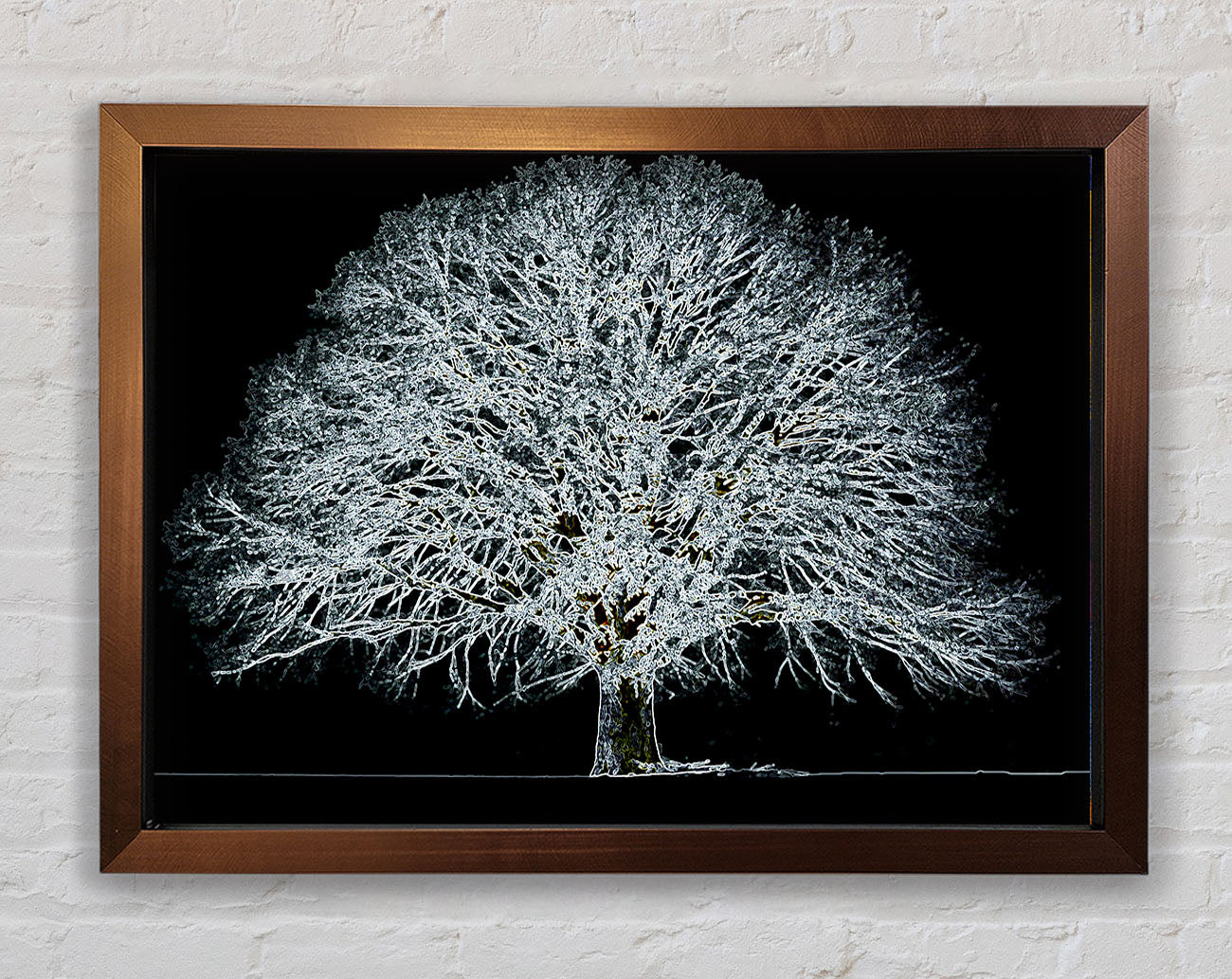 Abstract Neon Floral 34 Framed Wall Art