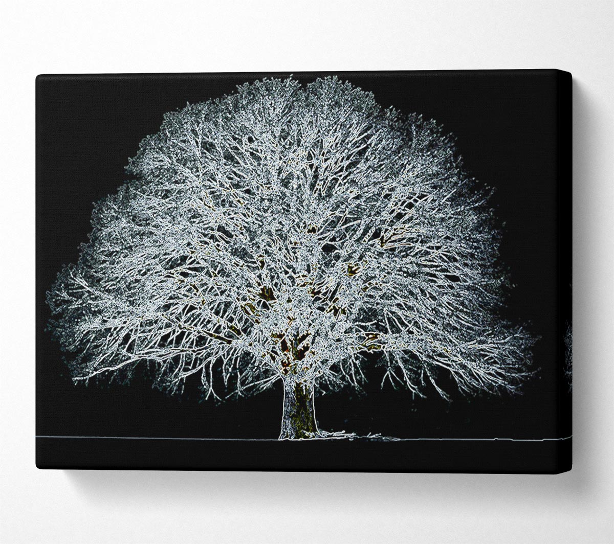 Abstarct Neon Floral 34 Canvas Wall Art