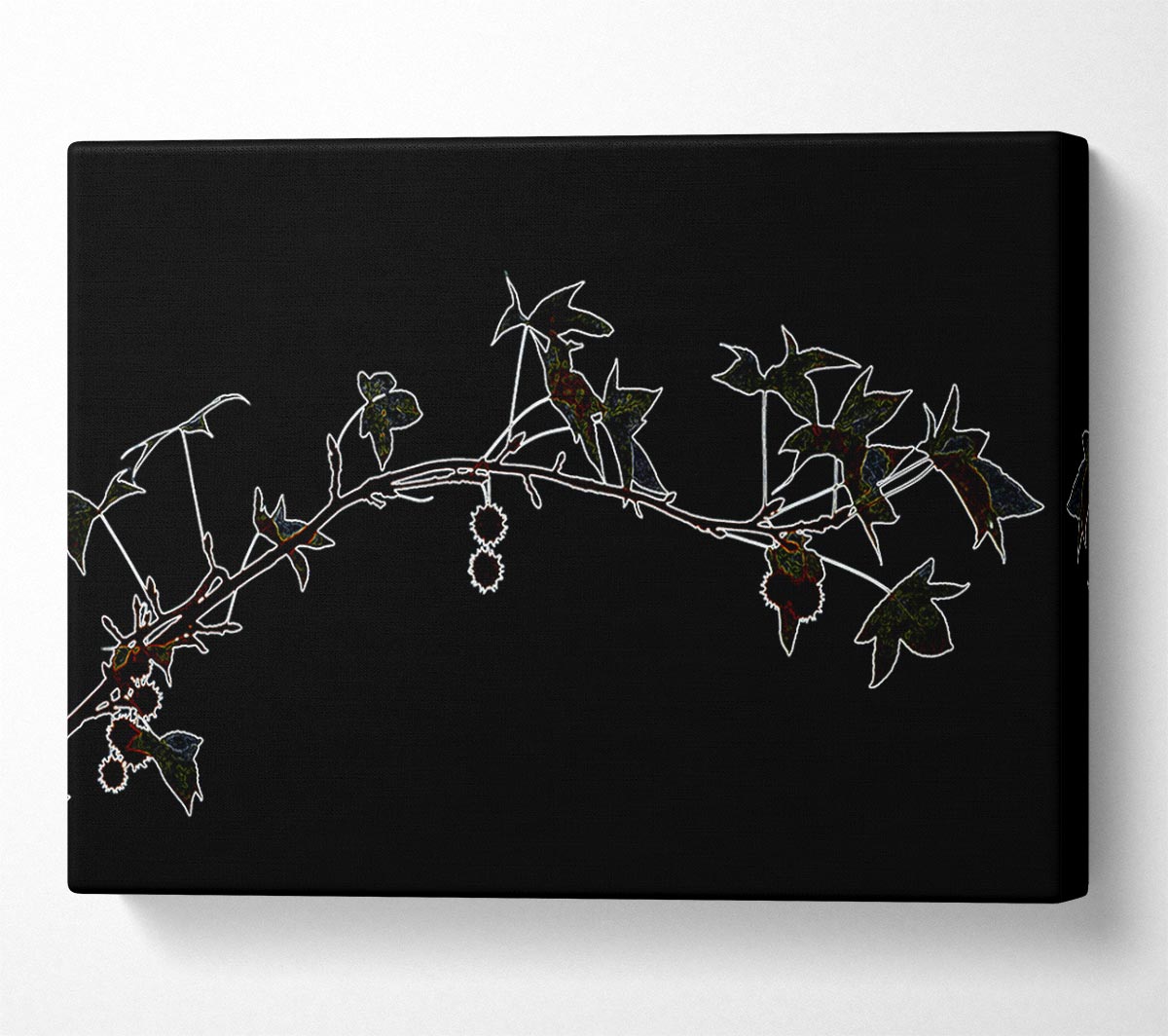 Abstarct Neon Floral 33 Canvas Wall Art