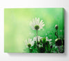 Green Flower Parade Canvas Wall Art