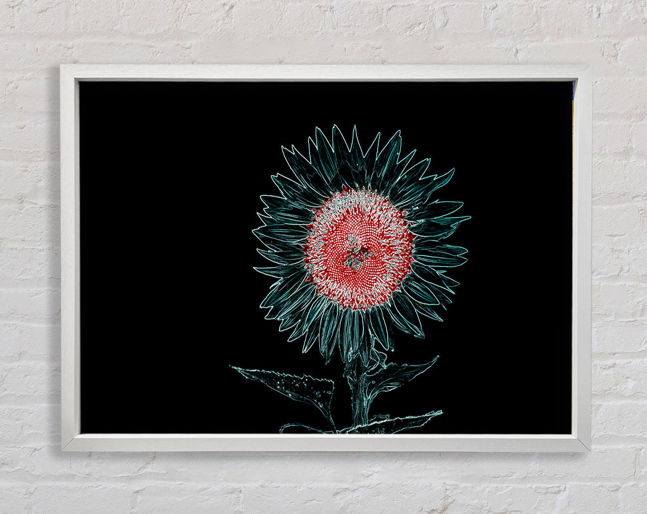 Abstract Neon Floral 20 Framed Wall Art