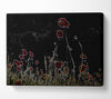 Abstarct Neon Floral 17 Canvas Wall Art