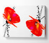 Twin Poppy Abstract Canvas Wall Art