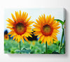 Twin Sunflowers Canvas Wall Art