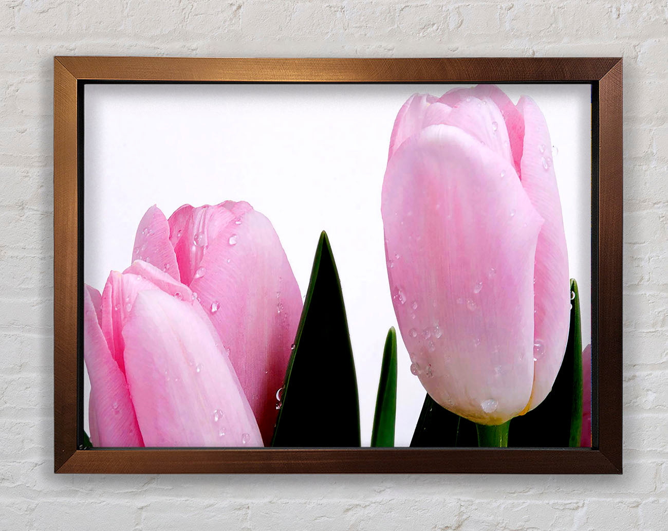 Baby Pink Tulips Framed Wall Art