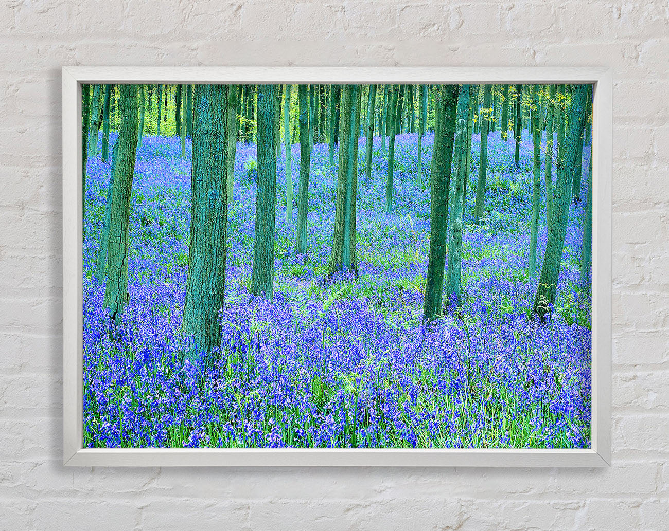 Bluebells In The Forest Framed Wall Art