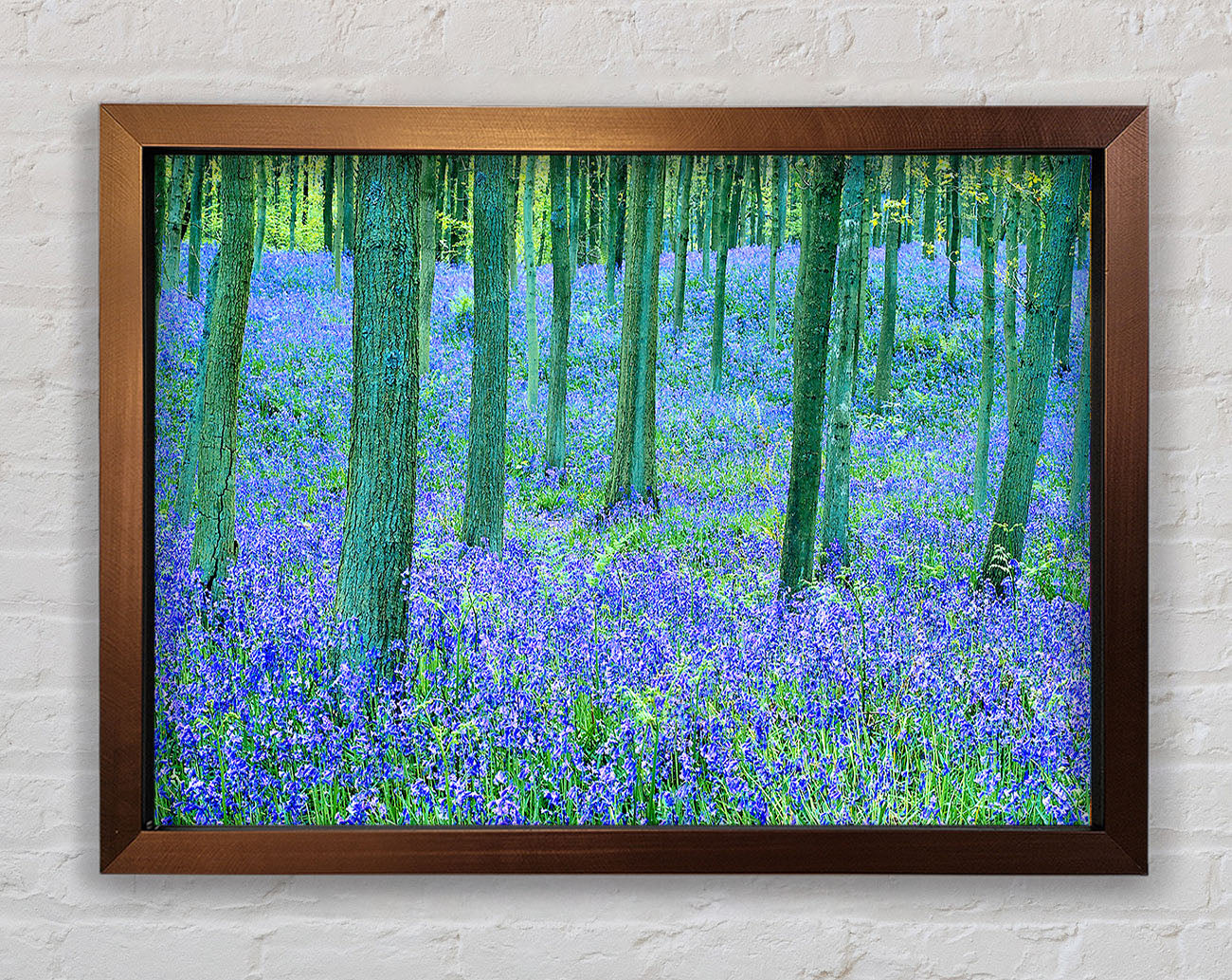 Bluebells In The Forest Framed Wall Art