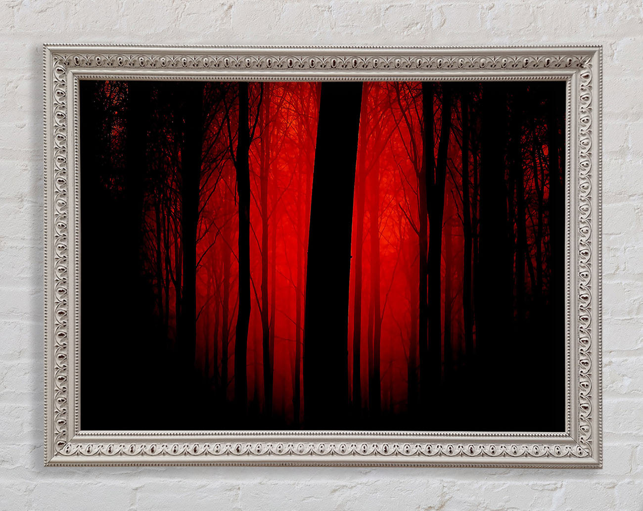 Blood Red Forest Framed Wall Art