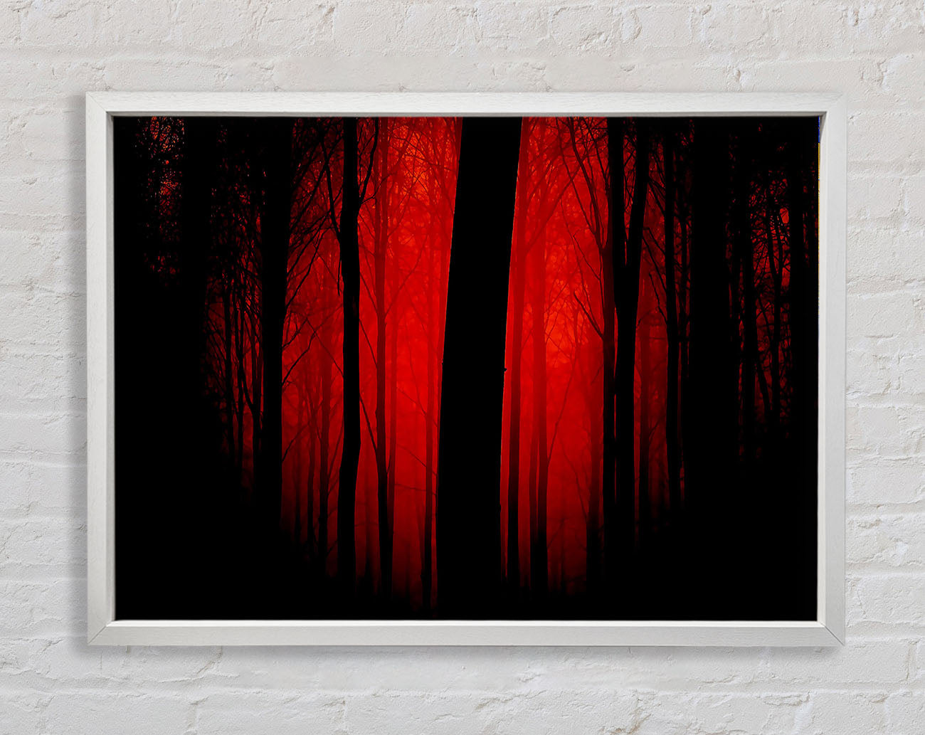 Blood Red Forest Framed Wall Art
