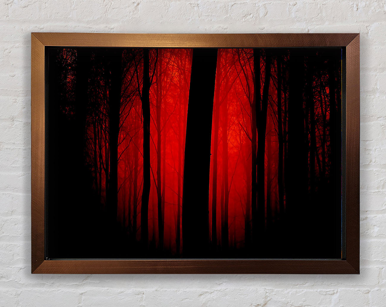 Blood Red Forest Framed Wall Art