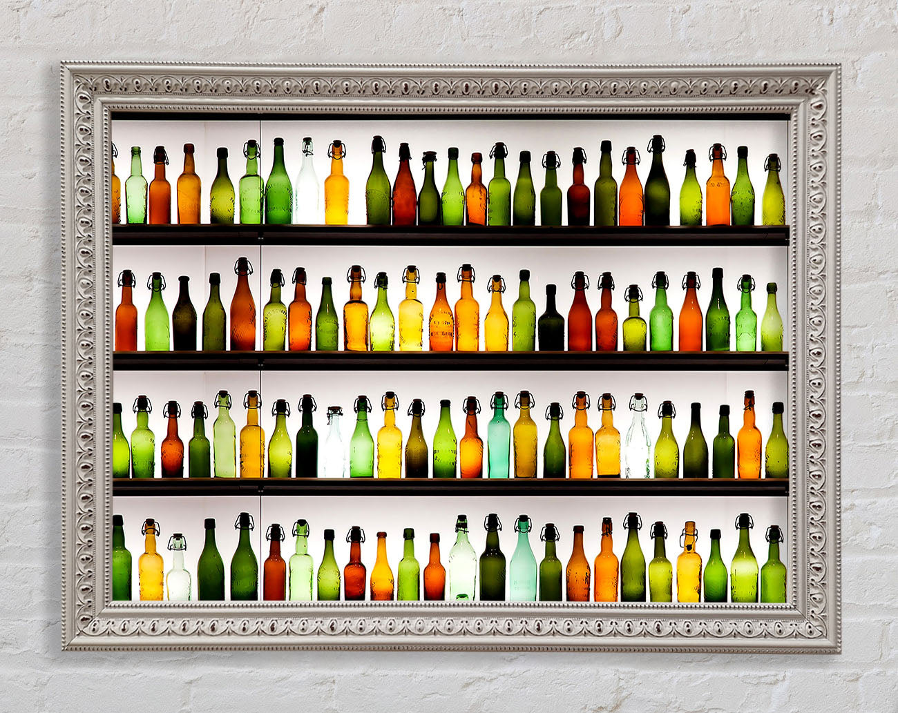 Colorful Bottles Framed Wall Art