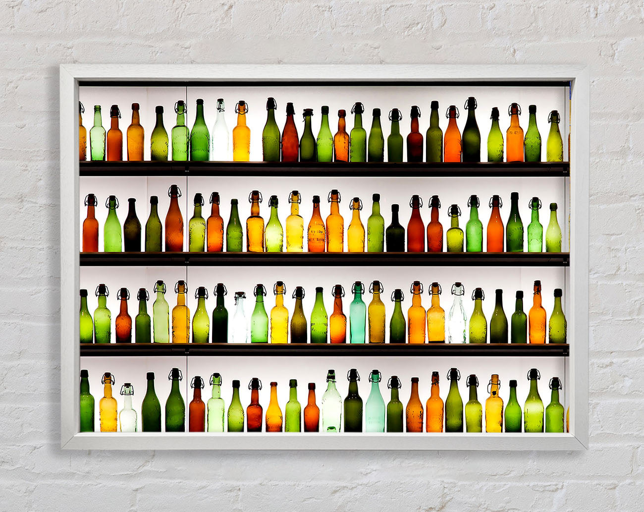 Colorful Bottles Framed Wall Art