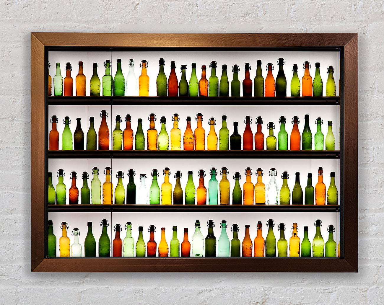 Colorful Bottles Framed Wall Art