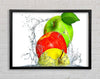 Apples Splashing Water Framed Wall Art