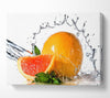 Orange And Mint Canvas Wall Art
