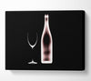 X-Ray Wine Bottle Canvas Wall Art