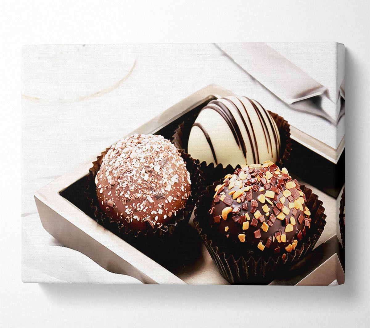 Trio Of Chocolates Canvas Wall Art