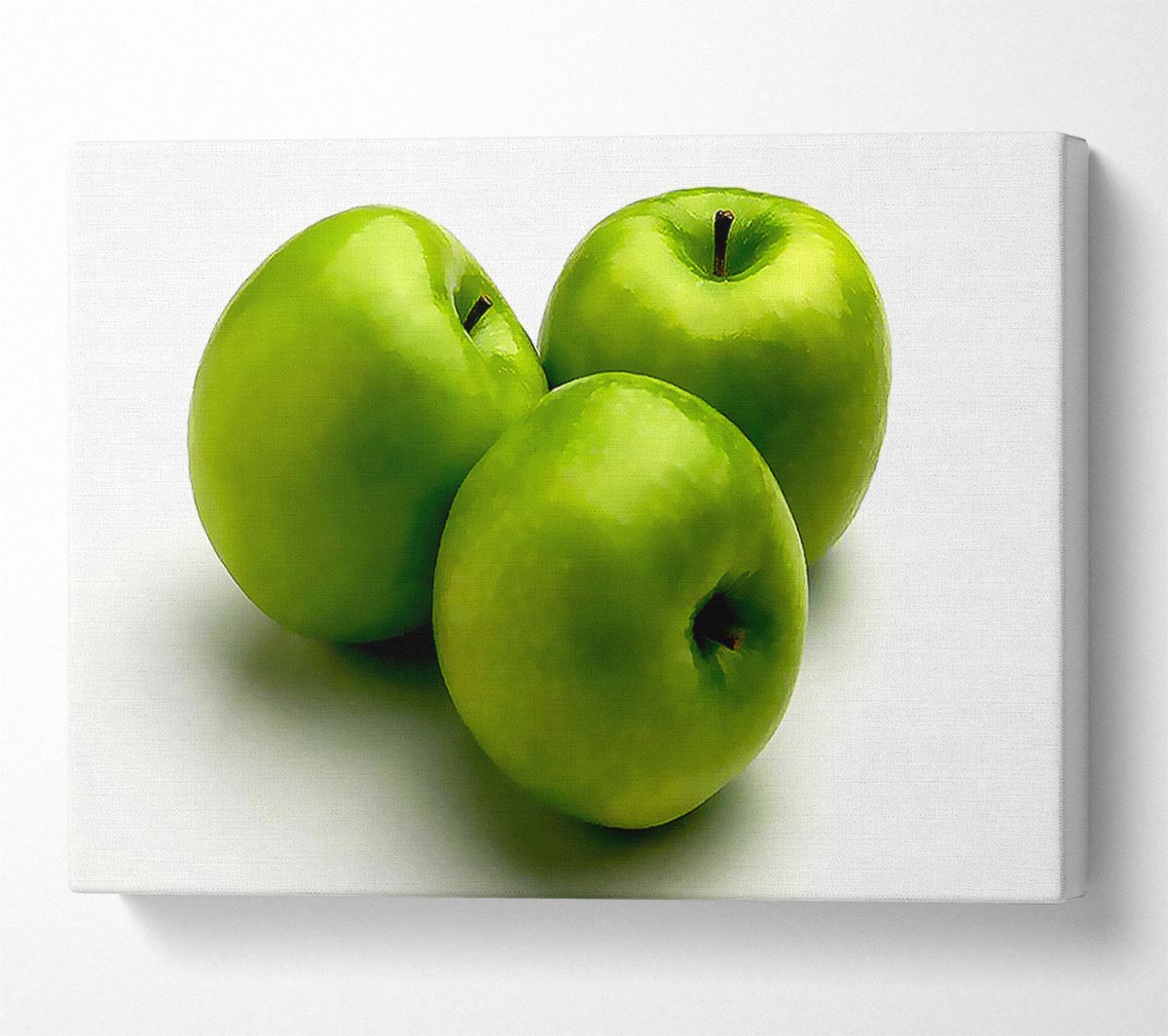 Shining Green Apples Canvas Wall Art