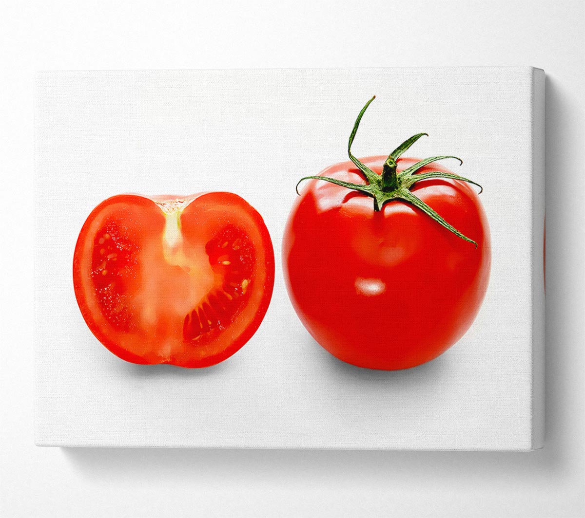 Red Tomato Sliced Canvas Wall Art