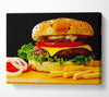 Burger And Fries Canvas Wall Art