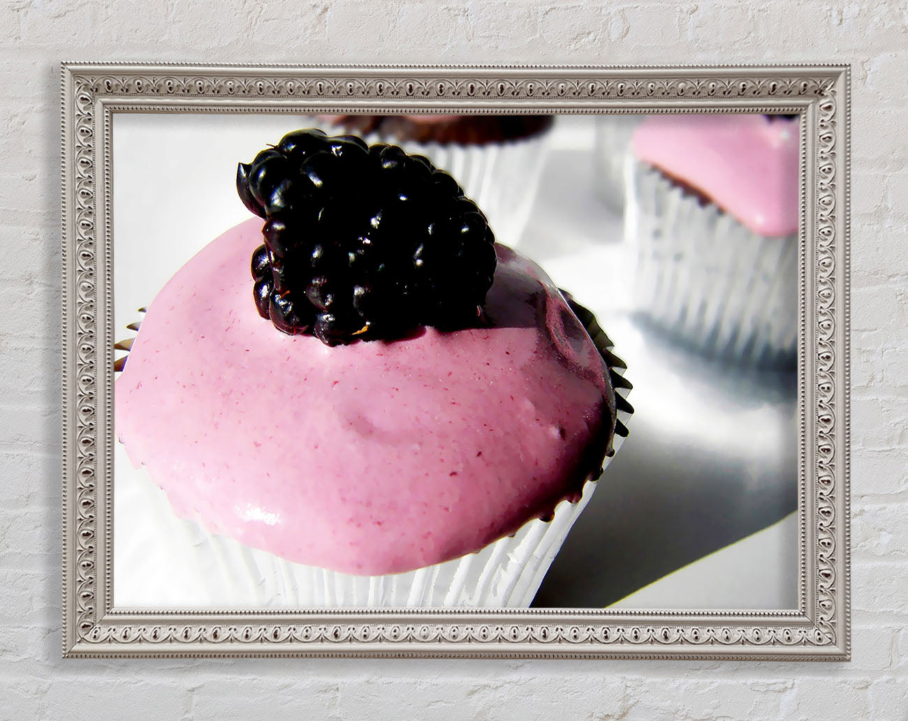 Blackberry Cupcake Framed Wall Art