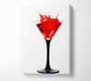 Red Cocktail Splash Canvas Wall Art