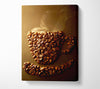 Coffee Bean Smile Canvas Wall Art