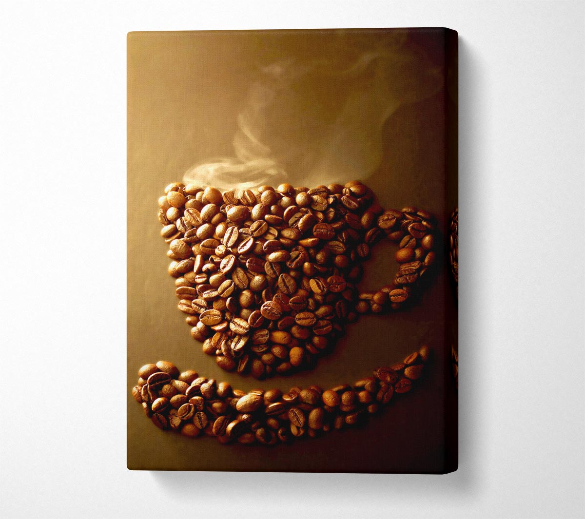 Coffee Bean Smile Canvas Wall Art