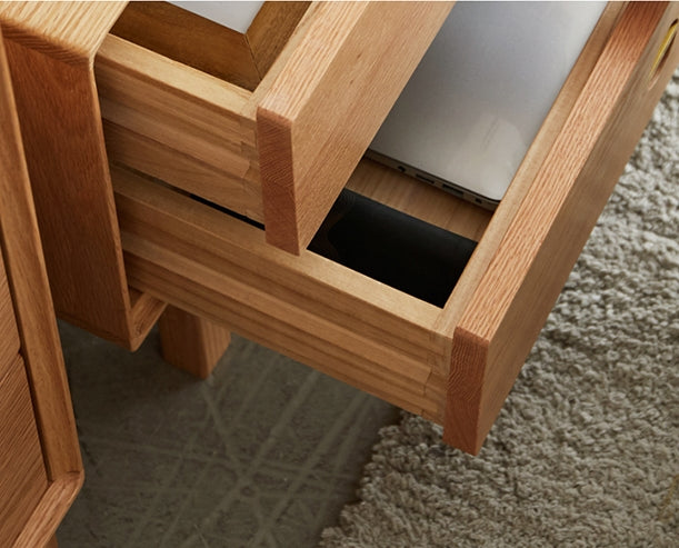 Haygashen Rattan TV Stand, Oak