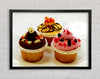 Cupcake Trio Framed Wall Art