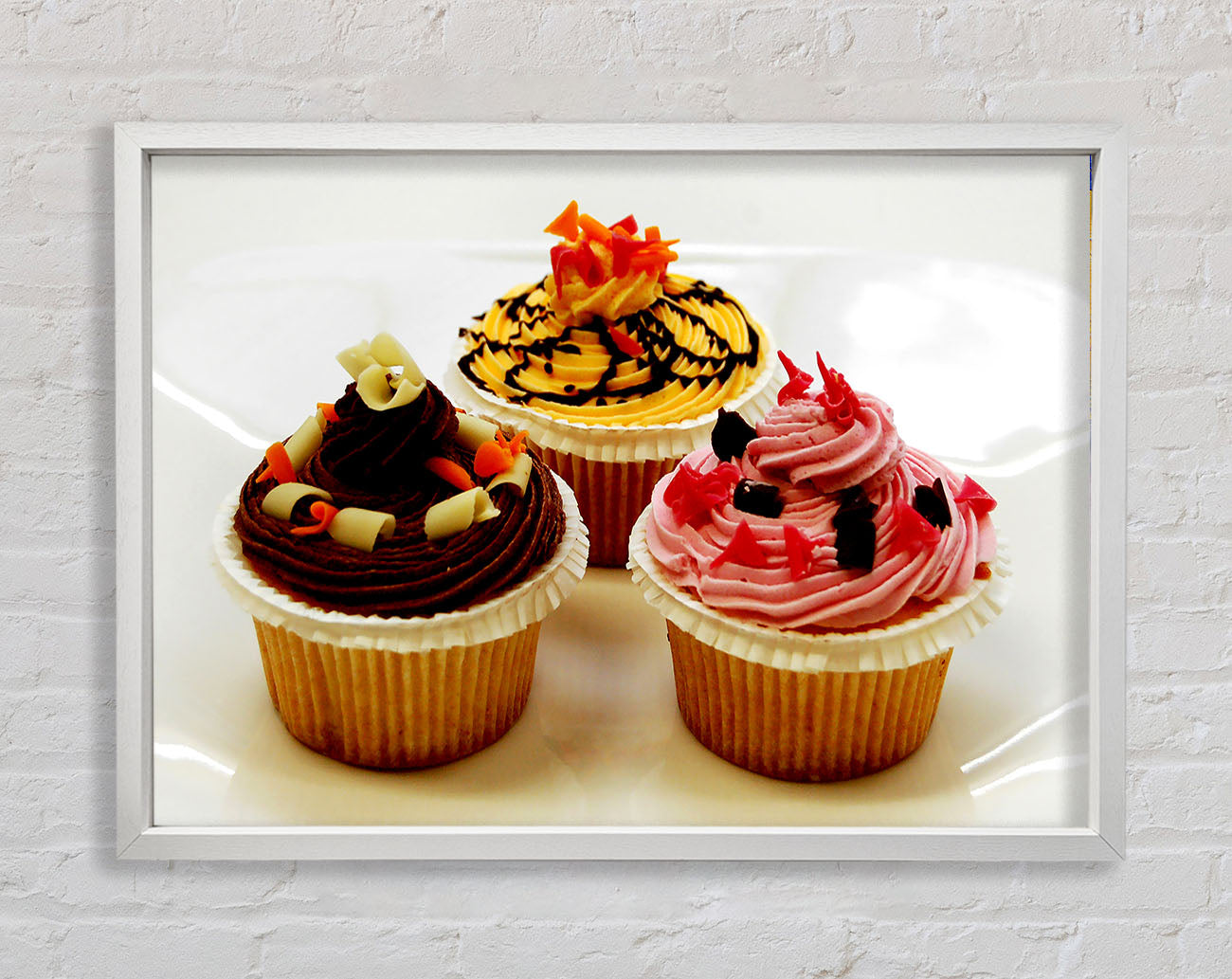 Cupcake Trio Framed Wall Art