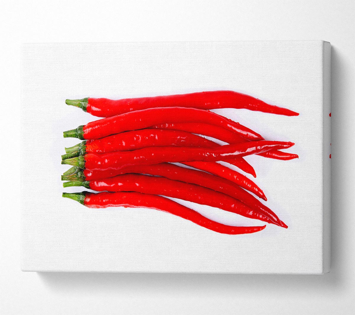 Fire Red Peppers Canvas Wall Art