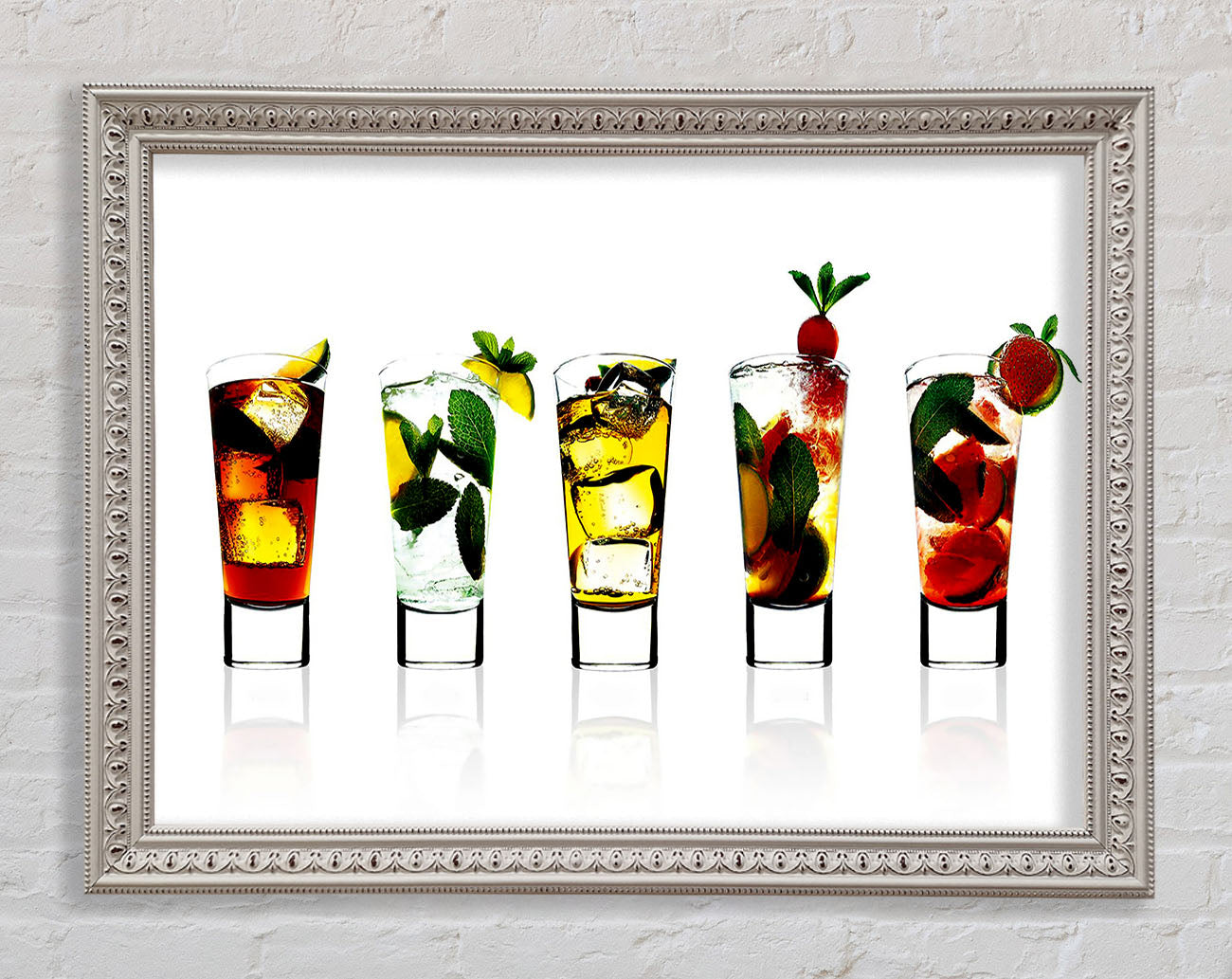 Cocktail Party With Ice Framed Wall Art