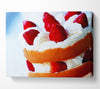 Strawberry Cream Cake Canvas Wall Art
