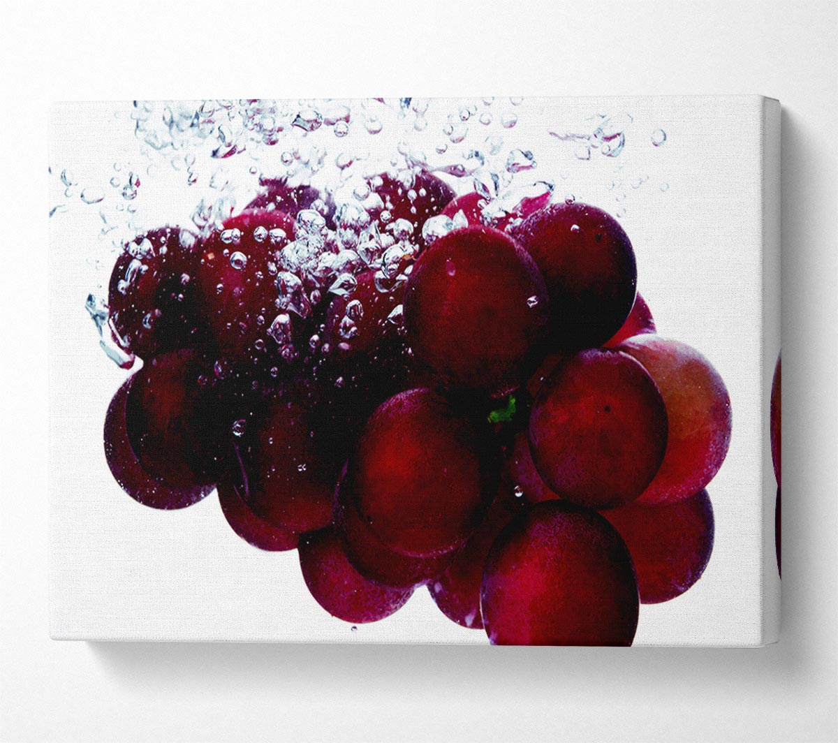 Water Splash Grapes Canvas Wall Art