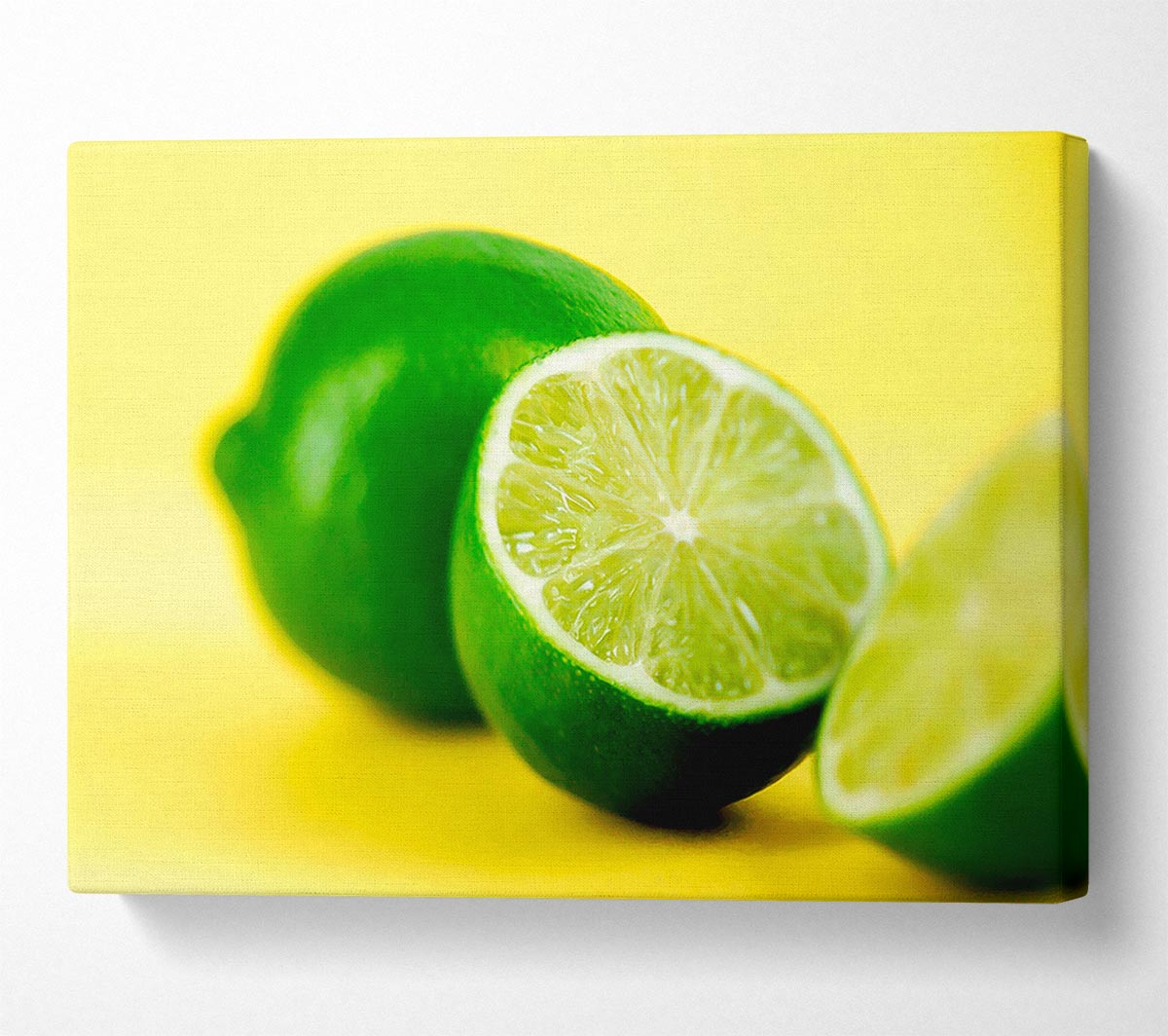 Lime Halves Canvas Wall Art
