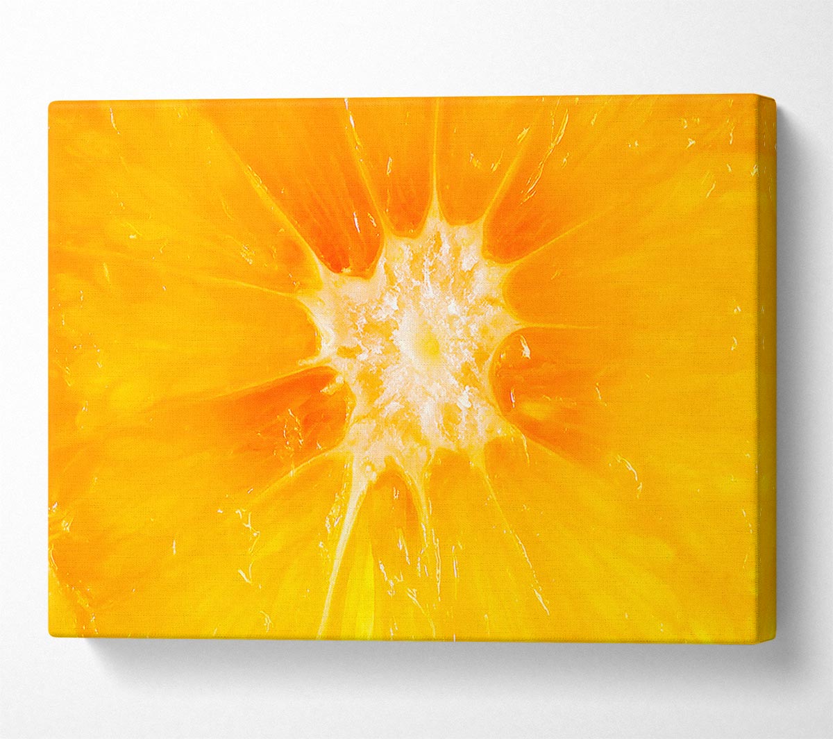 The Centre Of An Orange Canvas Wall Art