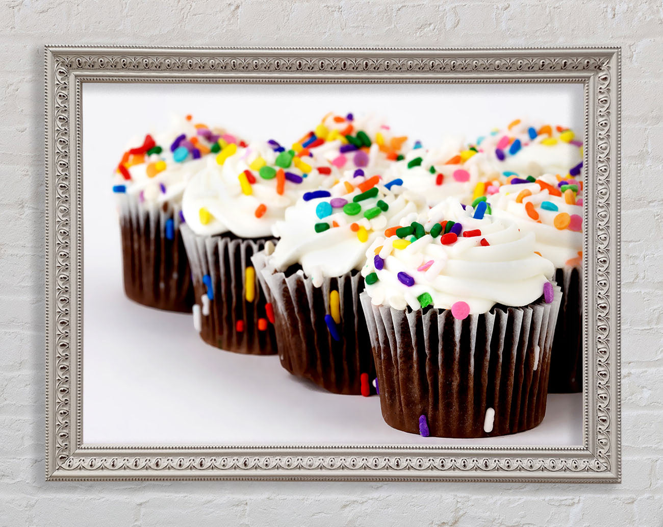 Cupcake Srinkles Framed Wall Art