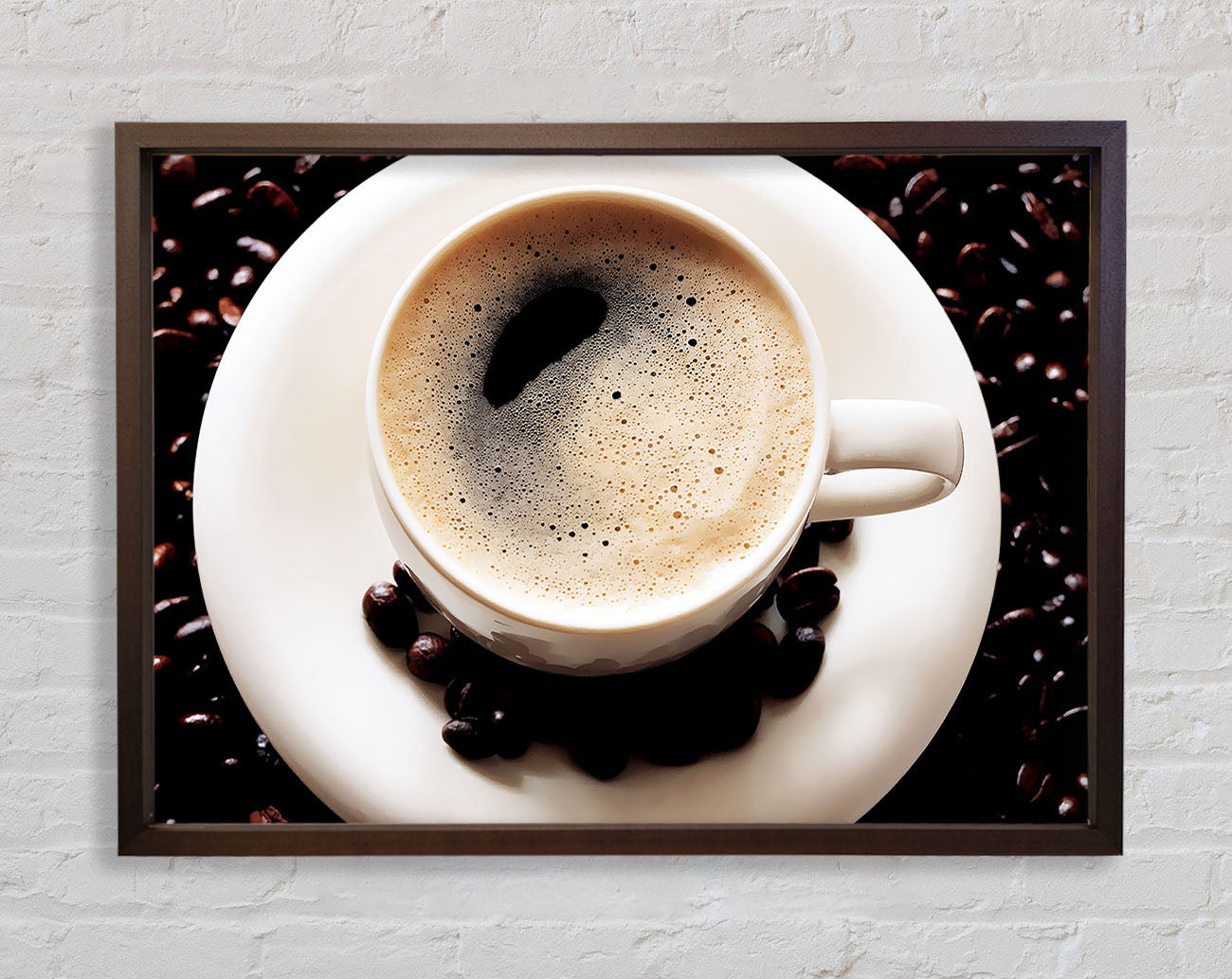 Black Coffee Froth Framed Wall Art